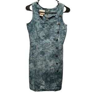 Tickets Clothing Vintage 90s Tie Dye Denim Mini Dress women’s Size Medium